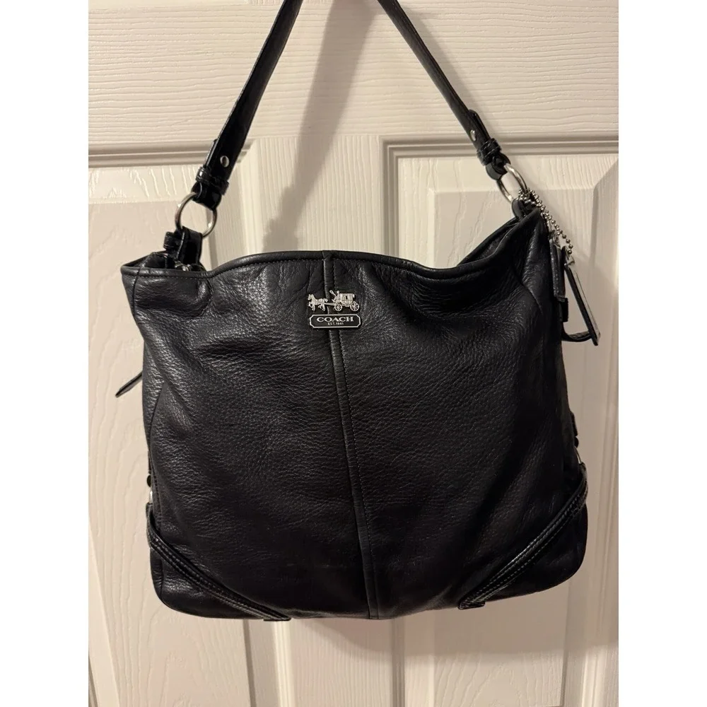 Coach Chelsea Leather Katarina Hobo Bag #18903 Black Pebbled Leather Classic Y2K
